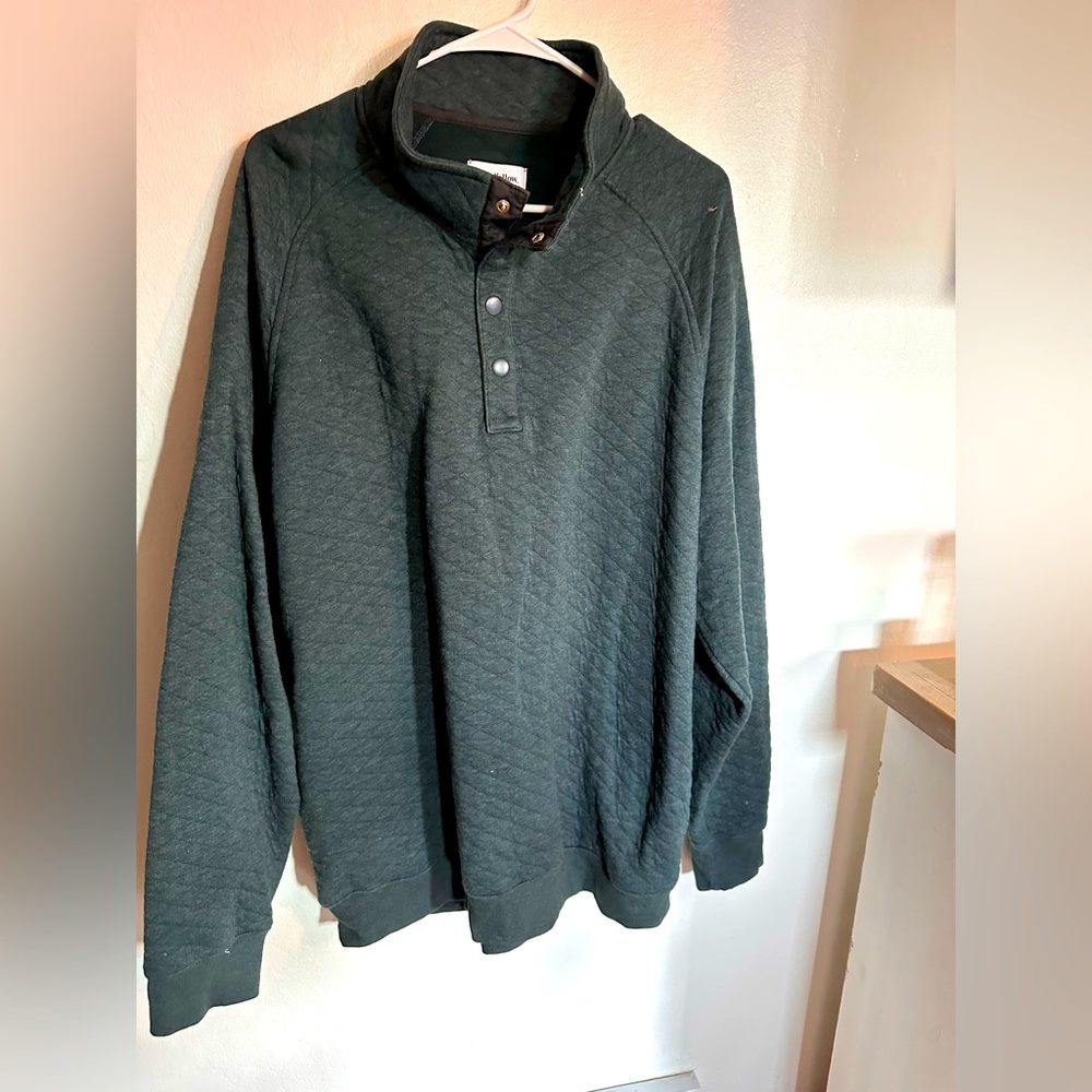 Men's Quilted Snap Pullover Sweatshirt - Goodfellow & Co